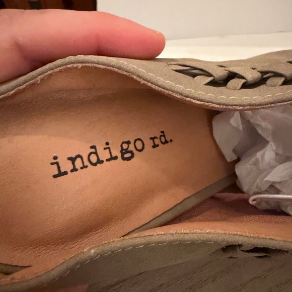 Indigo Rd. Kendrie Taupe Woven Cutout Mules Women’s Size 11M NEW NWT - Picture 7 of 8